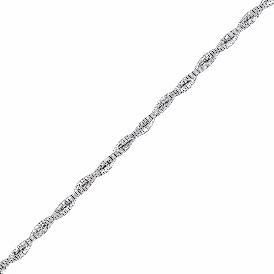Silver Braided Anklet