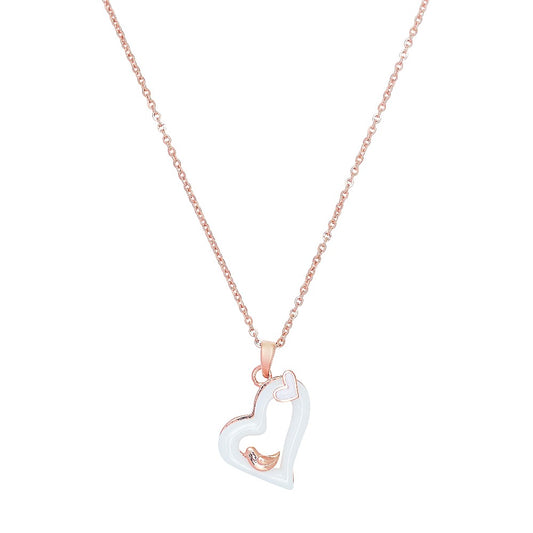 Rose Gold Ceramic Heart Necklace (Only 2 pieces left!)