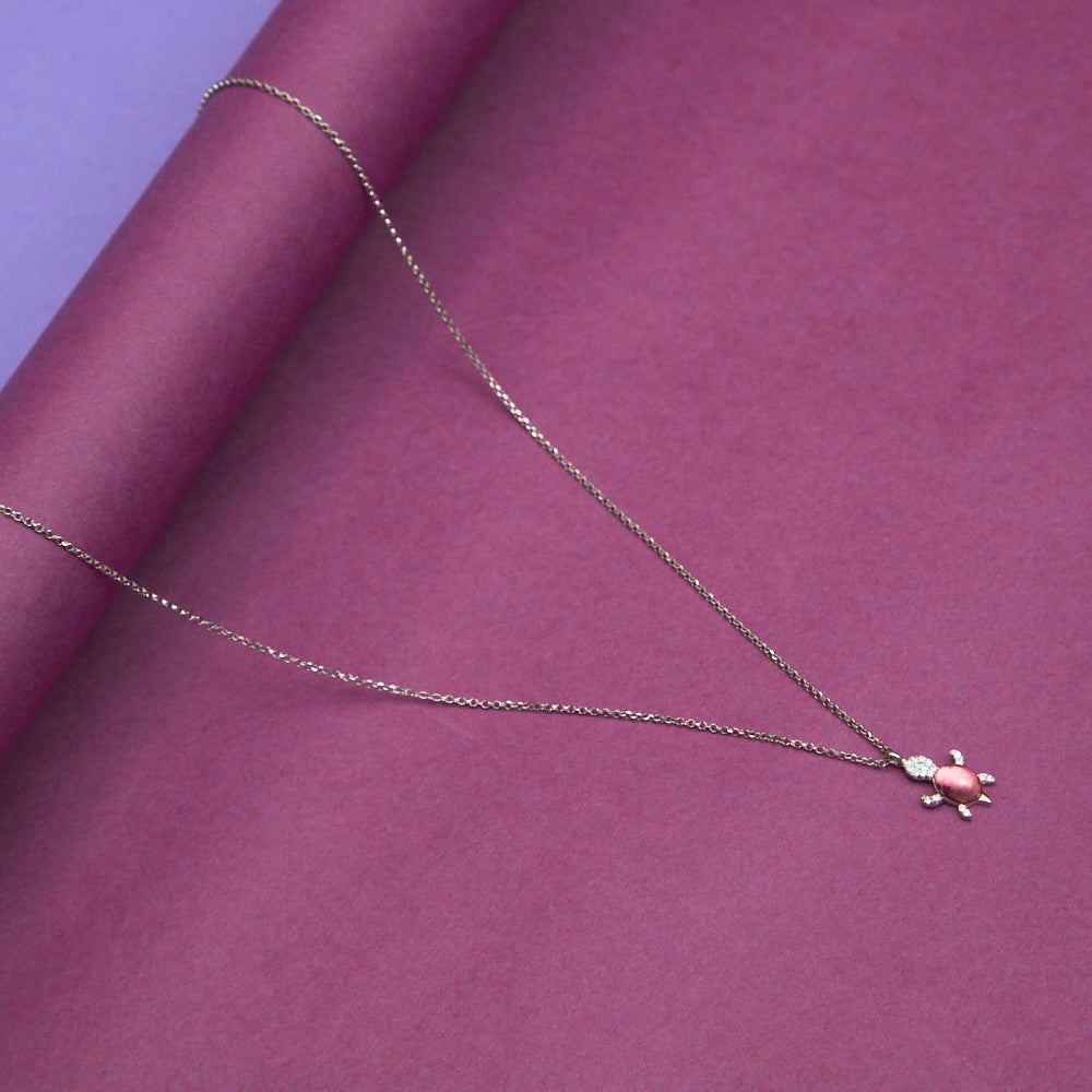 Silver Dainty Turtle Necklace