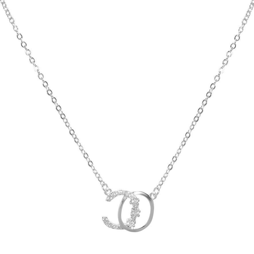 Silver Love Circle Necklace