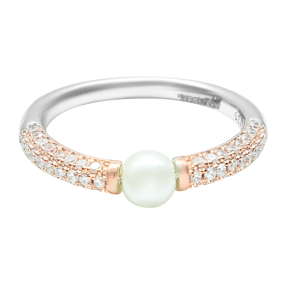 Pearl Zircon Ring