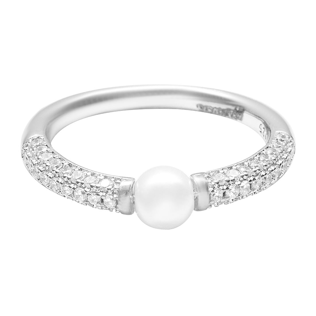 Pearl Zircon Ring