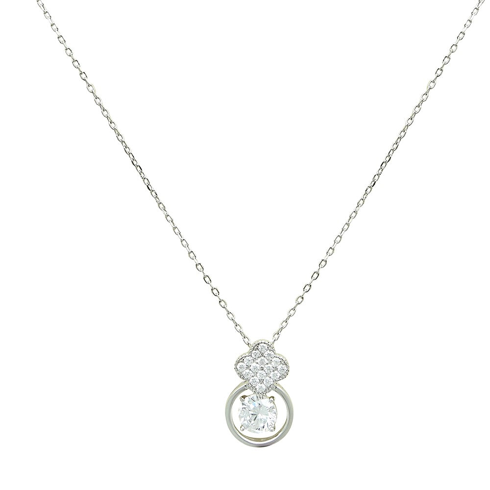 Silver Clover Charm Necklace