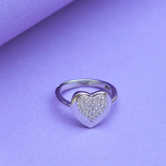 Silver Heart Shaped Ring