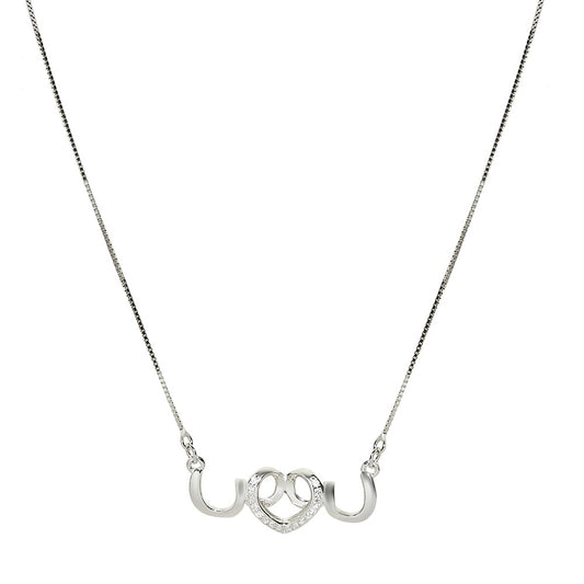 Silver Love Pendant with  Chain