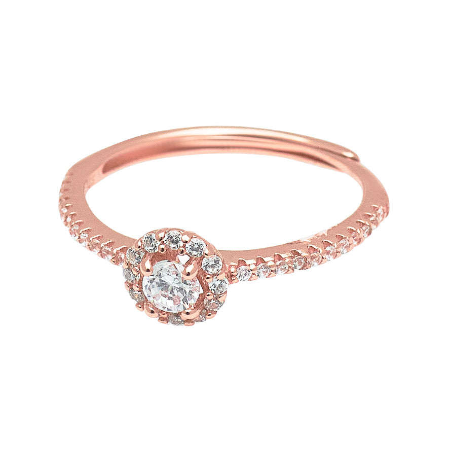 Rose Gold Shimmering Adjustable Ring
