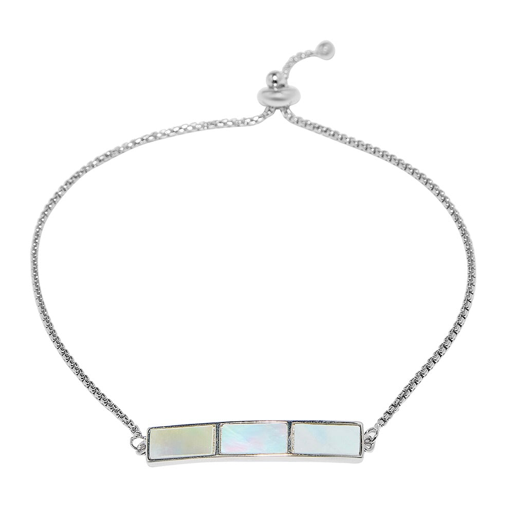 Silver MOP Rectangular Bracelet