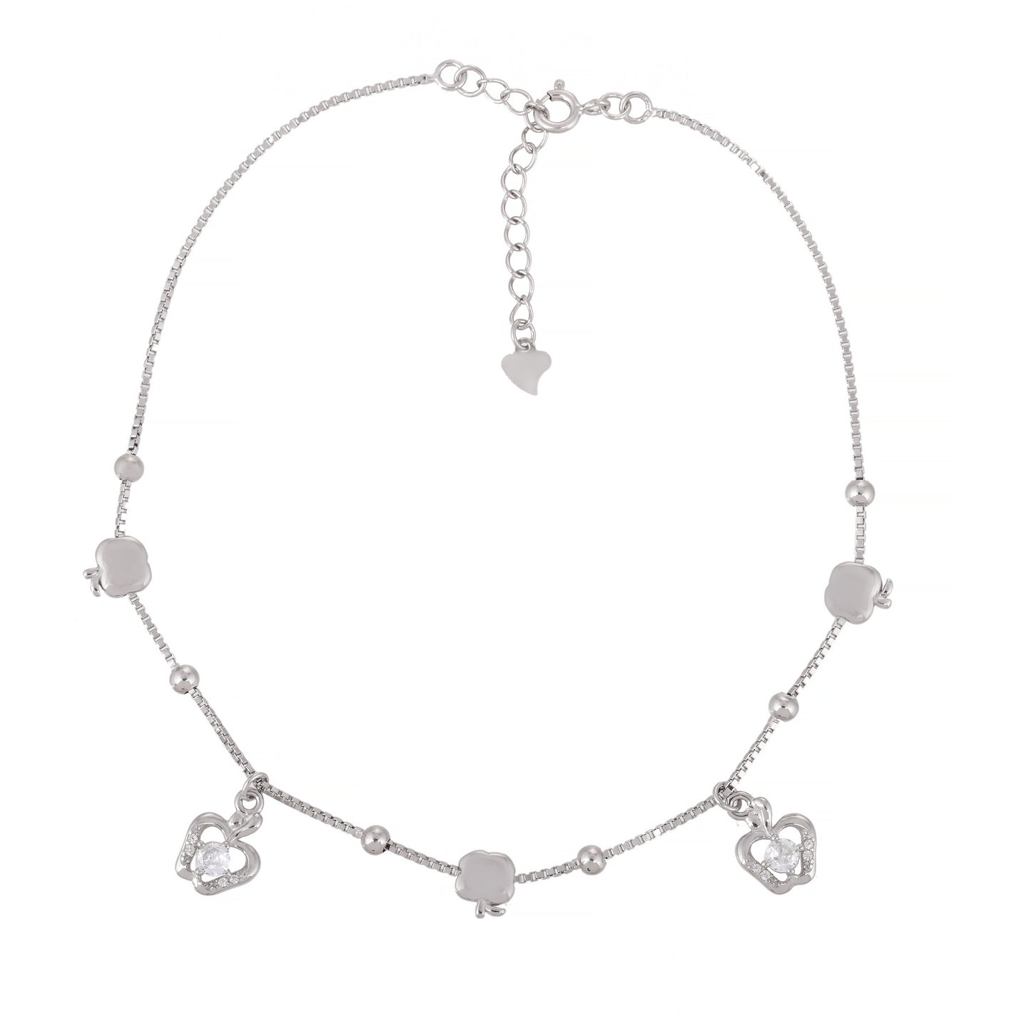 Silver Whispers Chain Anklet.