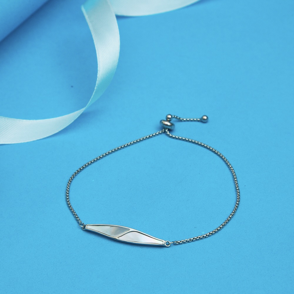 Silver MOP Kite Shaped Bracelet
