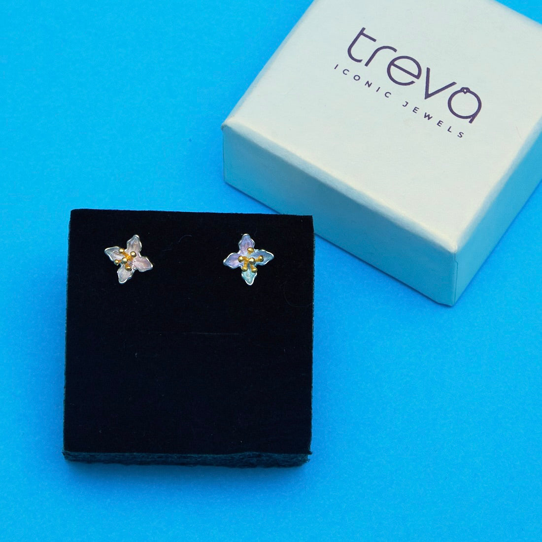 Silver Flower Stud Earrings