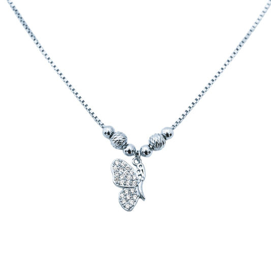 Side View Butterfly Necklace