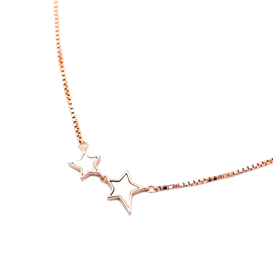 MOP Double Star Necklace
