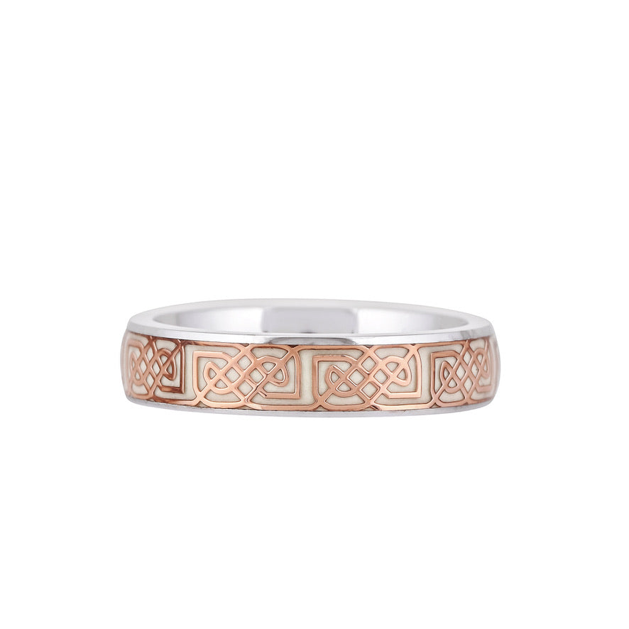 Silver Rose Gold Band