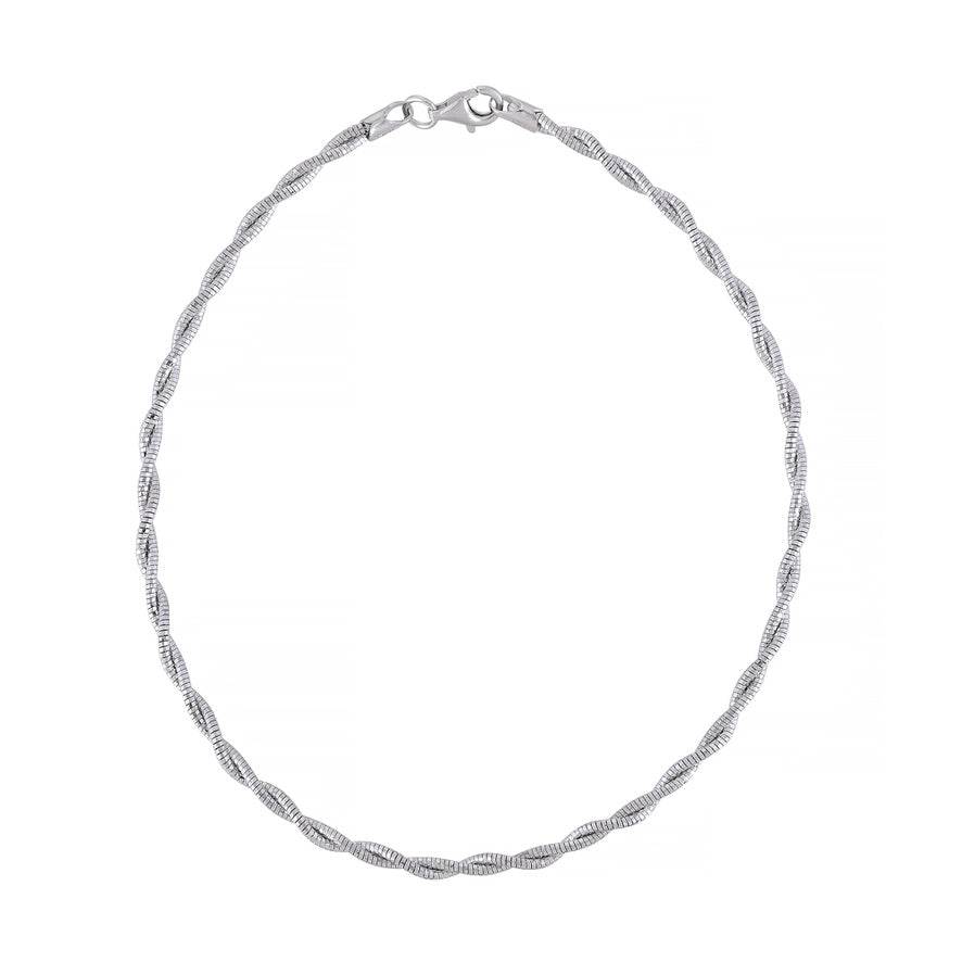 Silver Braided Anklet