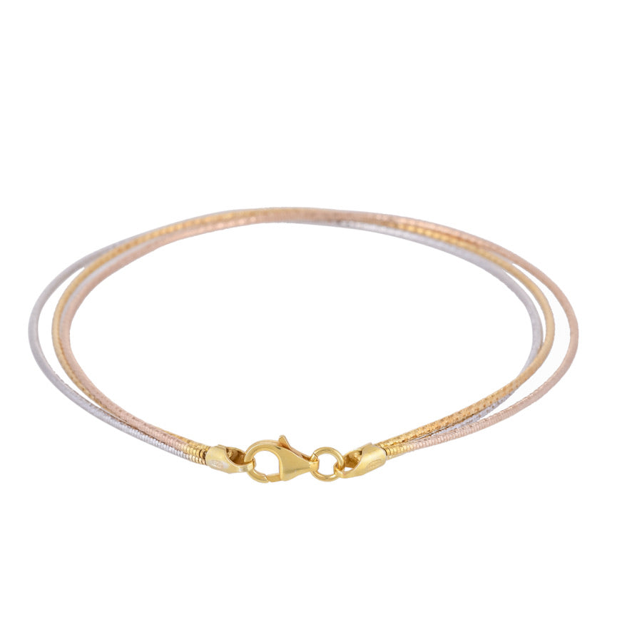 Triple Tone Shimmering Anklet