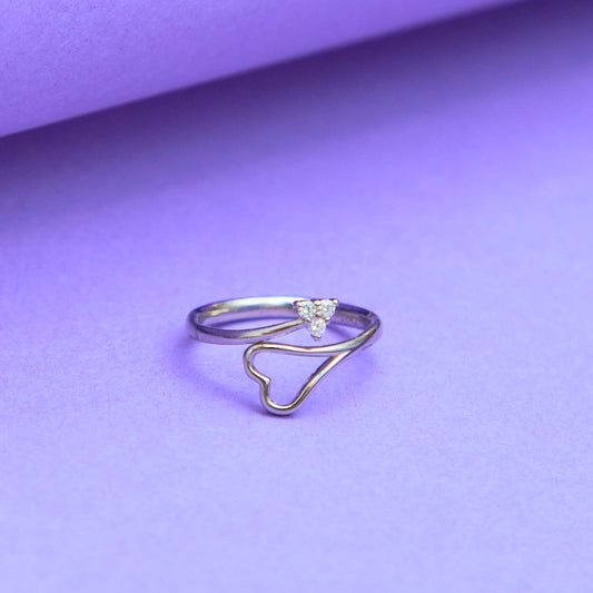 Silver Sweetheart Serenity Ring