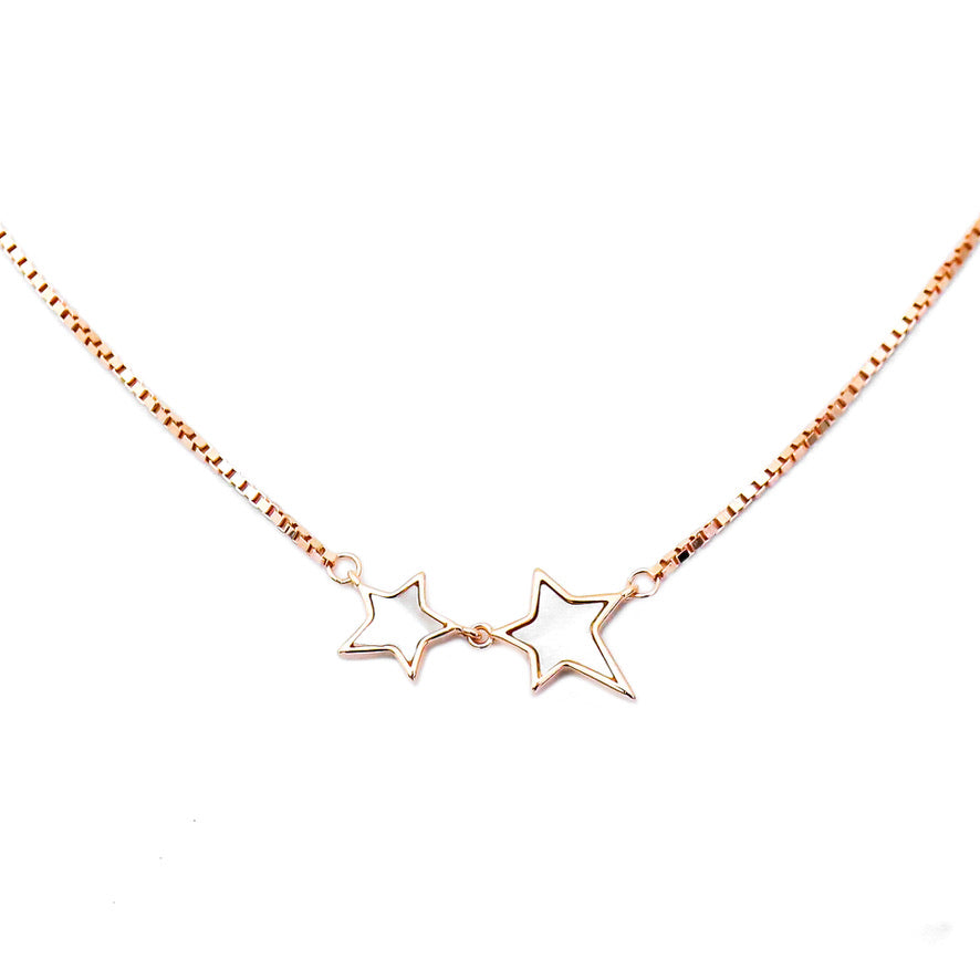 MOP Double Star Necklace